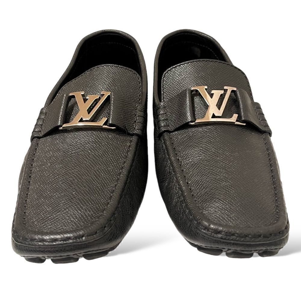 Mens LOUIS VUITTON Leather Drivers with Silver Tone Metal LV Motif |Size: 11M| - Picture 9 of 12